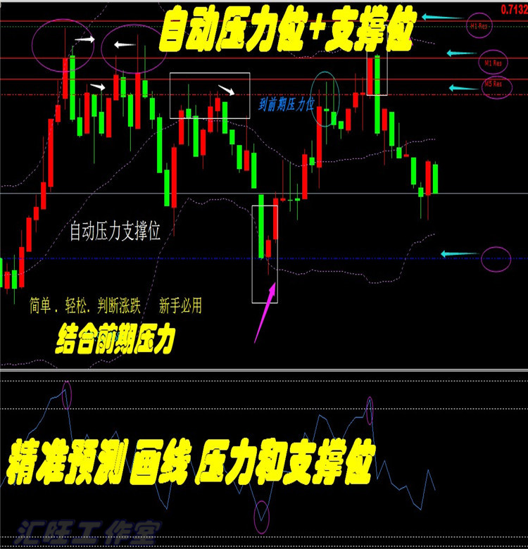 外汇黄金原油恒指/标EA交易二元MT4大盘自动压力支撑辅助分...