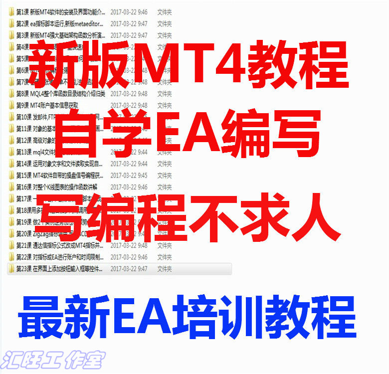 外汇MT4编程视频新/版/指/标EA中文版视频教程自学EA编...